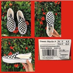 Checkered platform vans